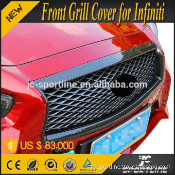 Carbon Front Grill Trim Cover for Infiniti Q50 14-16